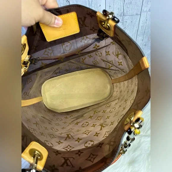 LOUIS VUITTON rare amber cabas neo bucket tote monogram - Picture 10 of 17